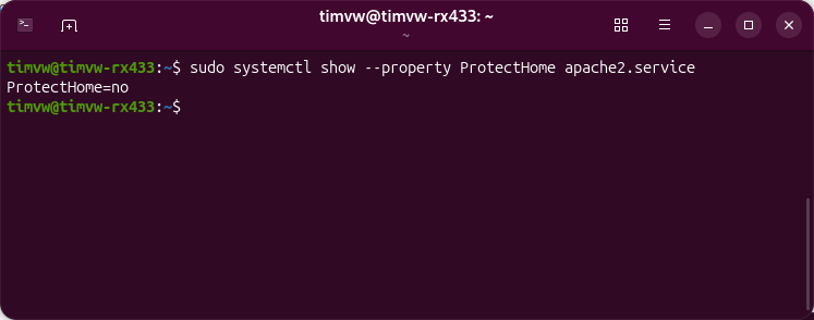 systemctl show property